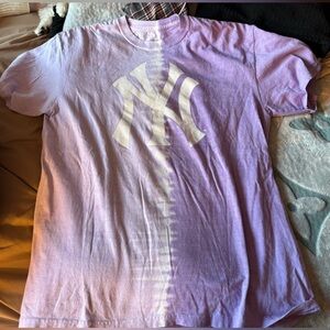 Purple and White Yankees T-Shirt